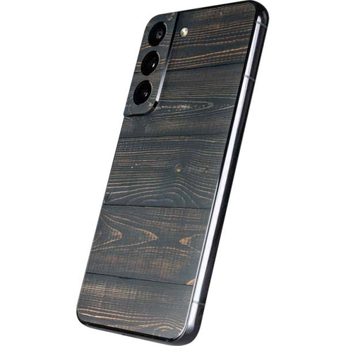 Black Painted Wood Galaxy S22 Skin